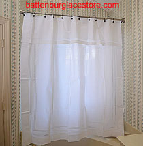 Shower Curtains. - Battenburg Lace Shower Curtain. Embroidery Shower ...